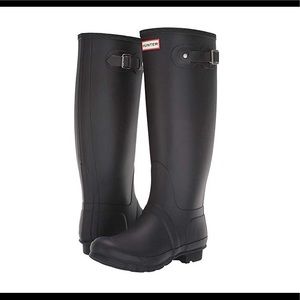 Hunter boots matte black